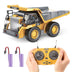 PREPOP RC Dump Truck Toy for Kids Remote Control Construction Toys Vehicle with Metal Bed and Light/Music Birthday Gifts Ideas for Boys Age 6 7 8 9 10 Year Old and up