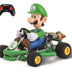 Carrera 200984P RC Official Licensed Mario Kart Pipe Kart Luigi1:18 Scale 2.4 Ghz Remote Radio Control Car with Rechargeable LiFePO4 Battery - Kids Toys Boys/Girls