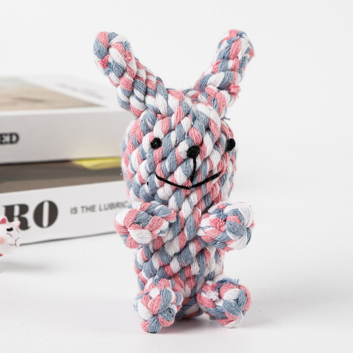 Chew Rope Animal Shape Dog Toy – Durable Cotton & Polyester Interactive Tug & Chew Toy for Dogs