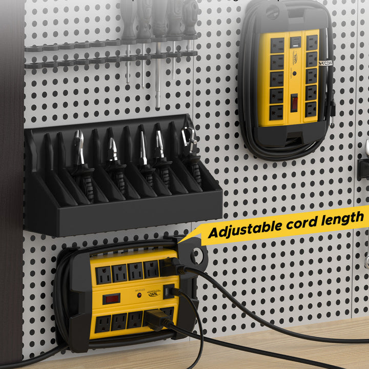 CRST 10-Outlet Heavy Duty Metal Power Strip | USB-C, 2800J Surge, ETL Listed