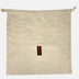 Medium Cotton Drawstring Pouch with leather