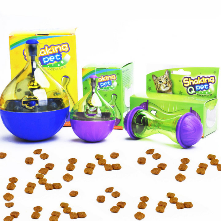 Wobbling Treat Dispensing Ball for Dogs – Interactive Automatic Food Dispenser & Puzzle Toy