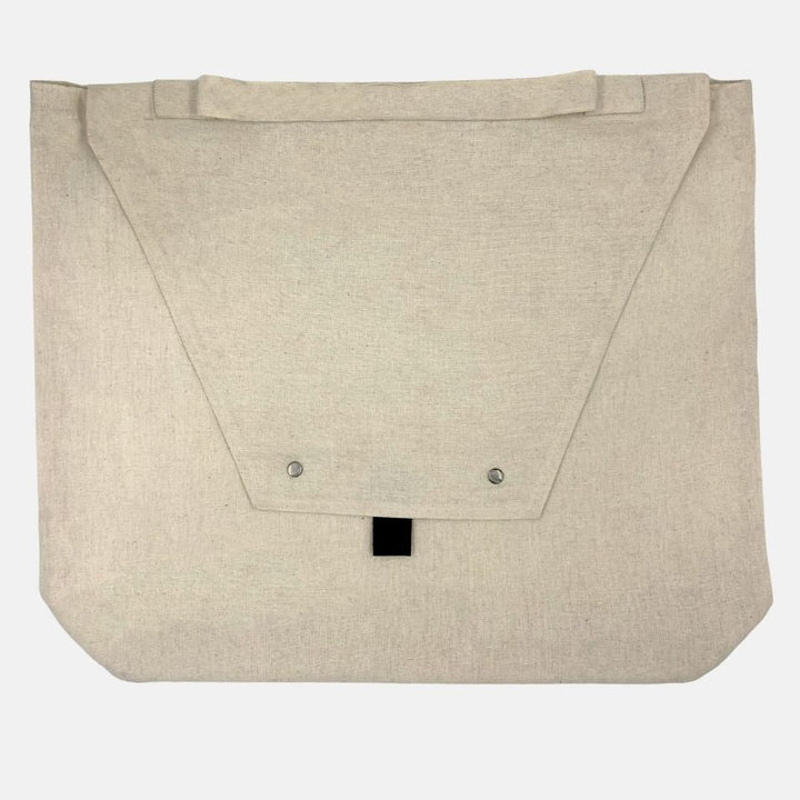 Large Cotton packaging bag with leather