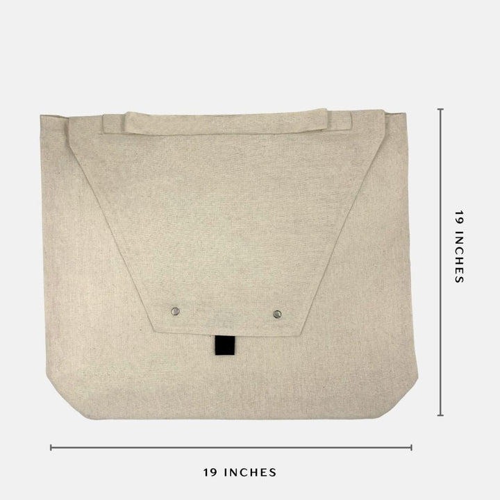 Large Cotton packaging bag with leather