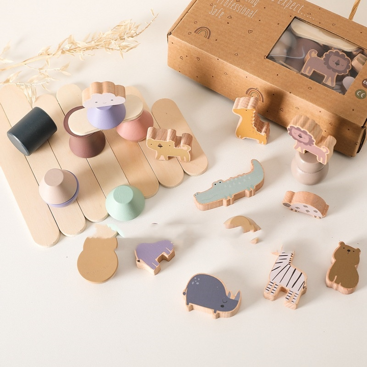 Wooden Animal Stacking Balance Toy