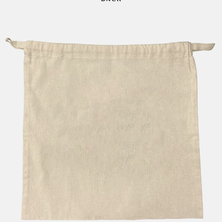 Large Cotton packaging bag with leather