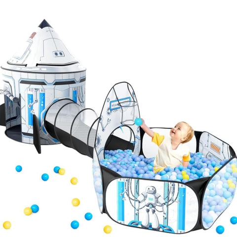 3-in-1 Kids Play Tent, Ball Pit & Crawl Tunnel