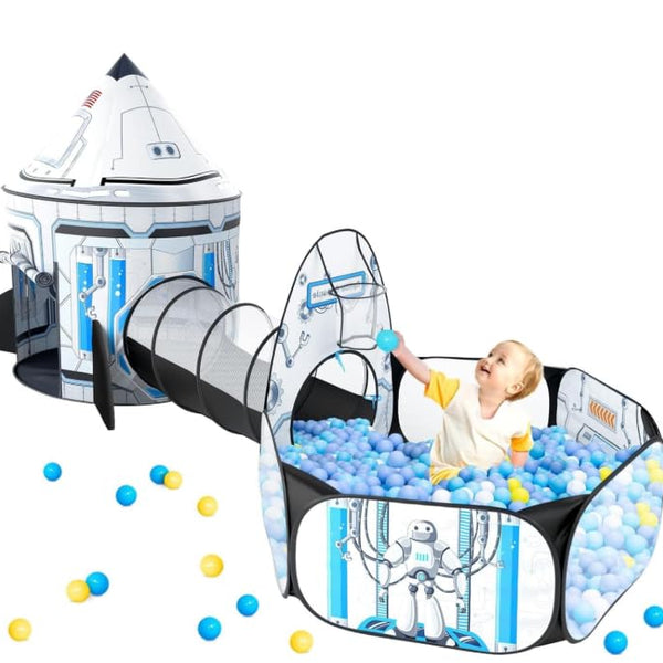 3-in-1 Kids Play Tent, Ball Pit & Crawl Tunnel