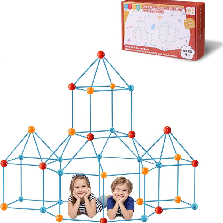 146-Piece Kids Fort Building Kit STEM