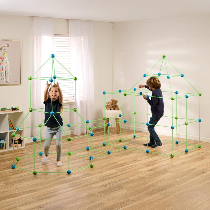 132-Piece Glow-in-the-Dark Fort Building Kit