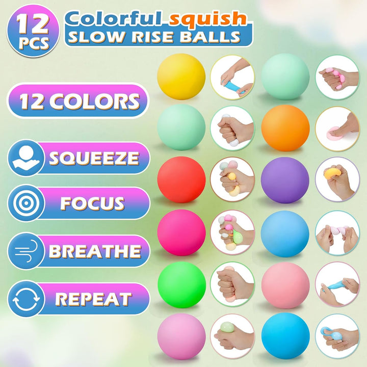 12-Pack Colorful Stress Balls