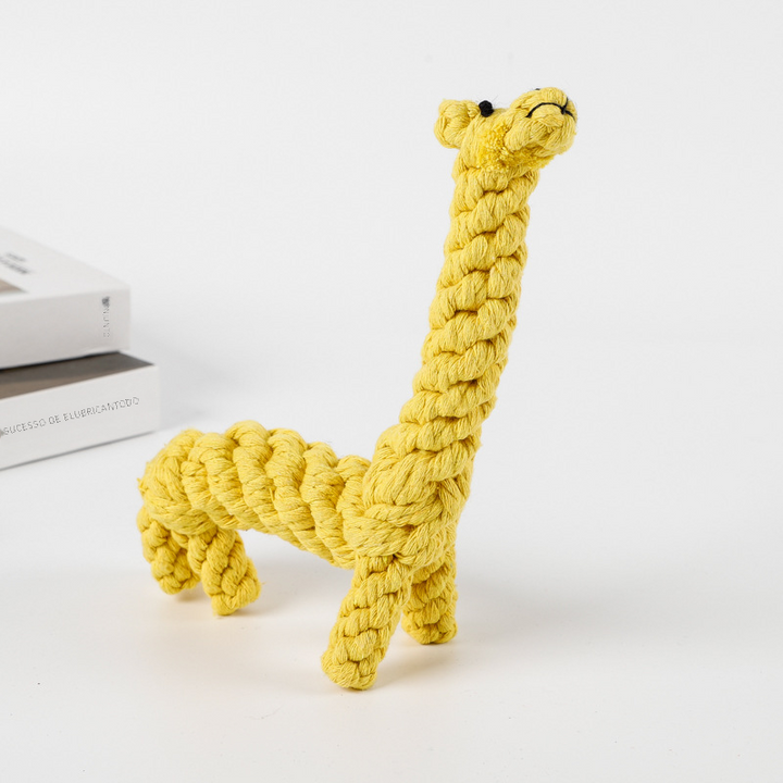 Chew Rope Animal Shape Dog Toy – Durable Cotton & Polyester Interactive Tug & Chew Toy for Dogs