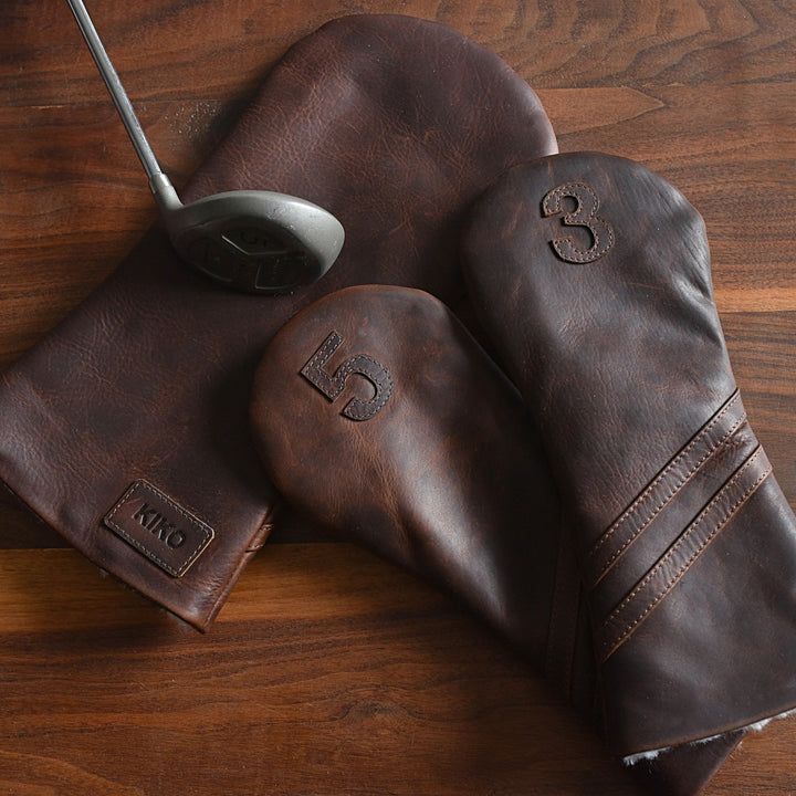 Premium Leather Golf Club Headcover with Soft Fur Lining