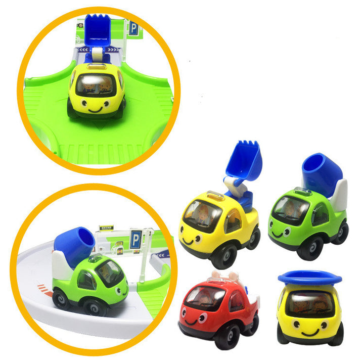 Children's Toy Fire Truck Racing Track Set