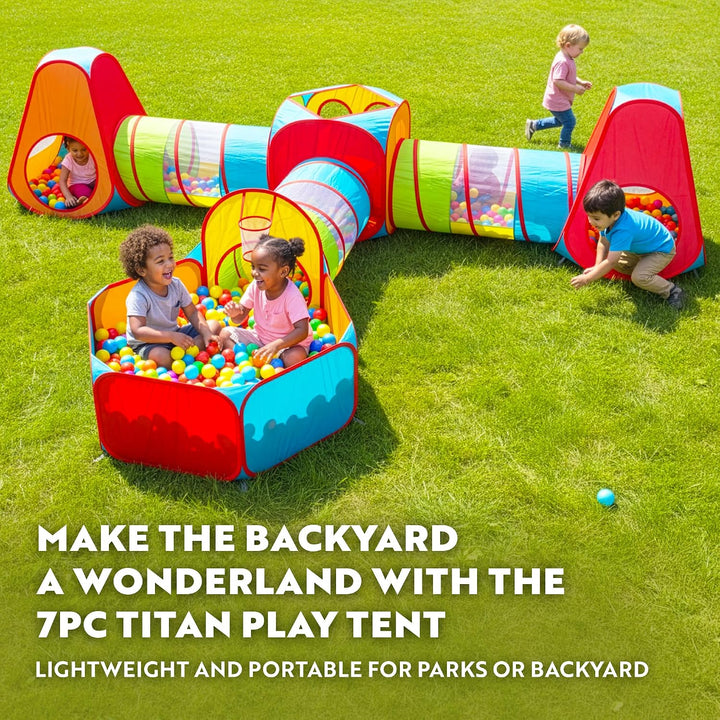 Playz 7-Piece Kids Play Tent & Ball Pit Set