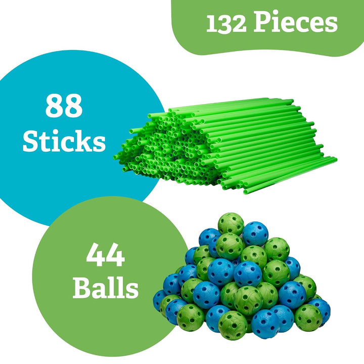 132-Piece Glow-in-the-Dark Fort Building Kit