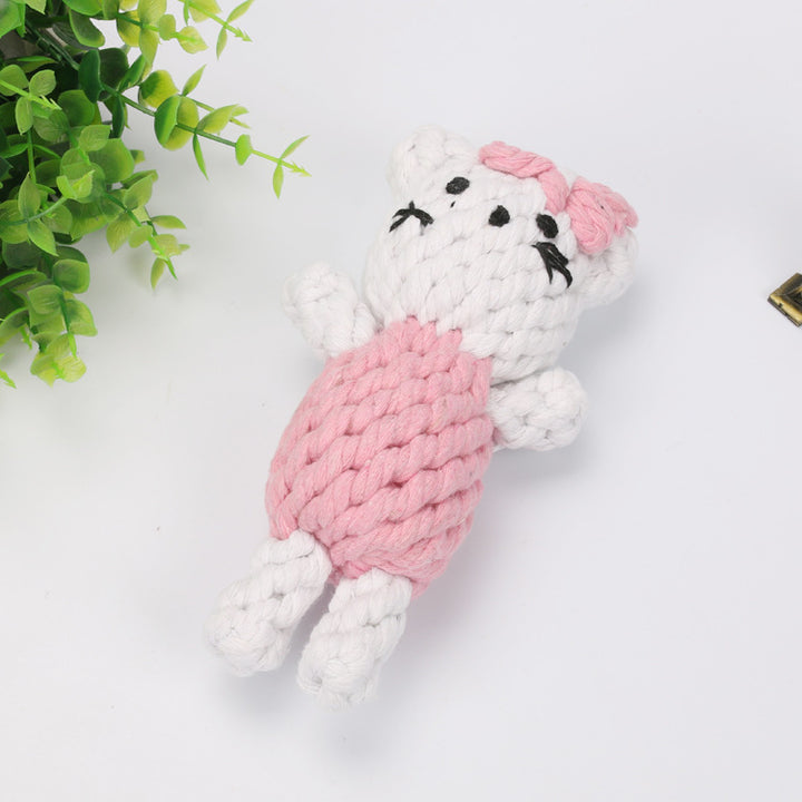 Chew Rope Animal Shape Dog Toy – Durable Cotton & Polyester Interactive Tug & Chew Toy for Dogs