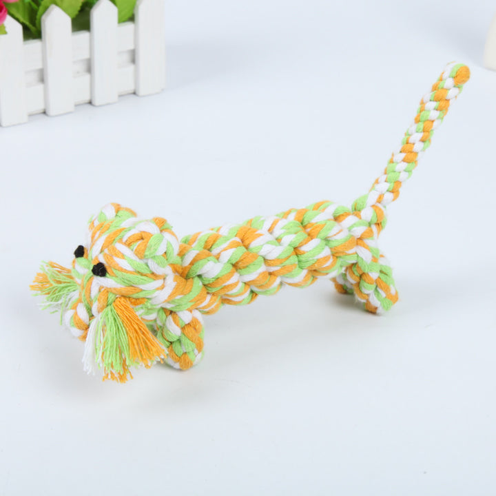 Chew Rope Animal Shape Dog Toy – Durable Cotton & Polyester Interactive Tug & Chew Toy for Dogs