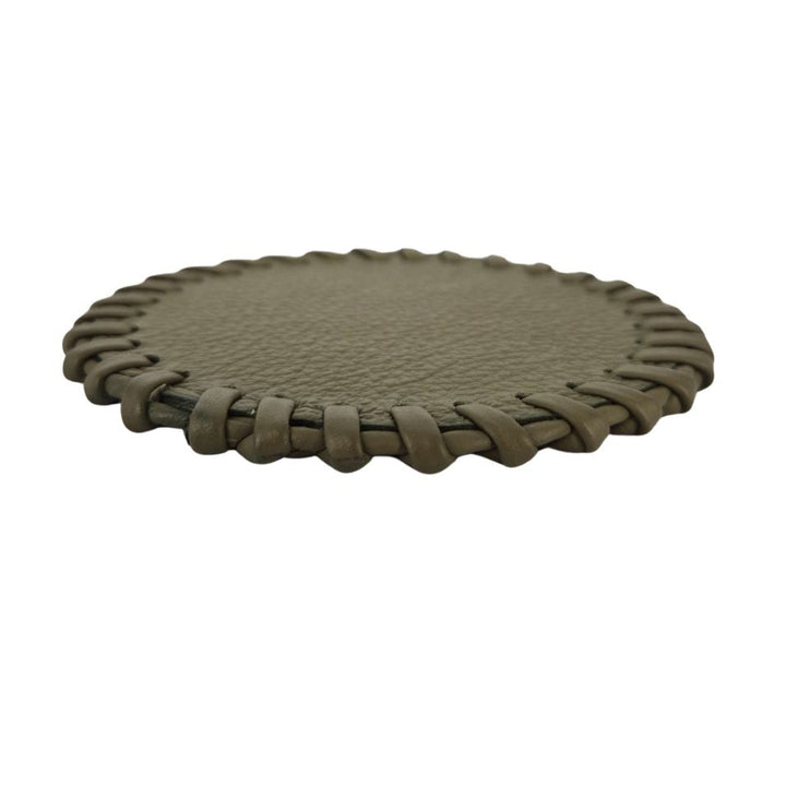 Round Leather Handmade Coaster for Cups & Mugs (Set of 6)