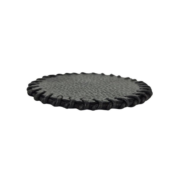 Round Leather Handmade Coaster for Cups & Mugs (Set of 6)