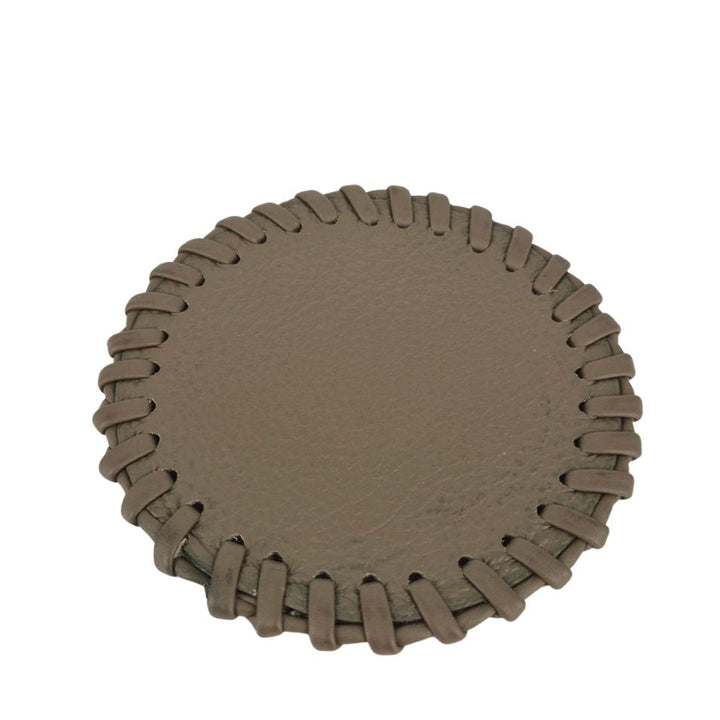 Round Leather Handmade Coaster for Cups & Mugs (Set of 6)
