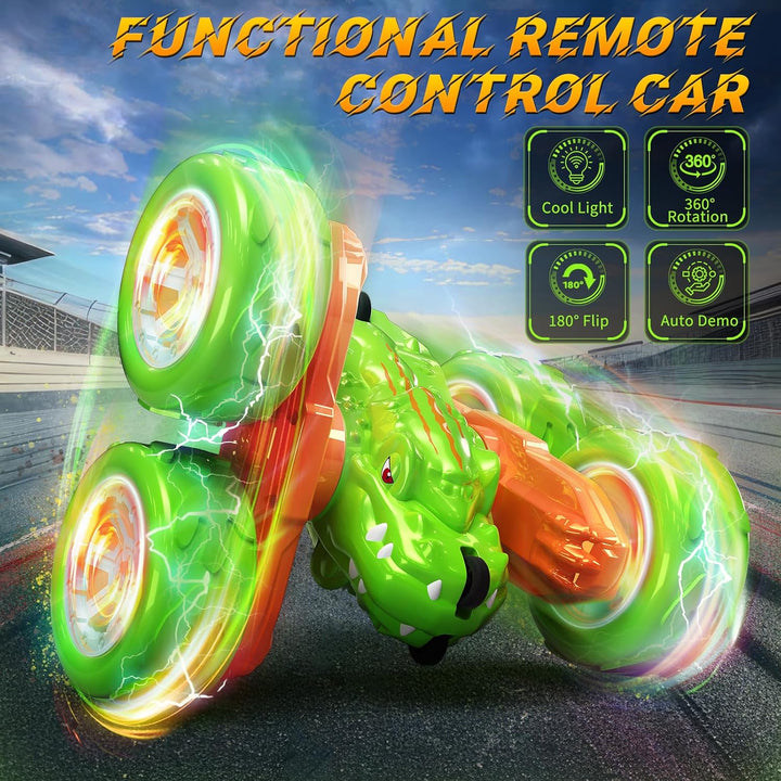 Twist Green Cars Offroad 360° Rotation with Lights Music