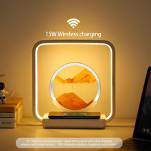 LED Quicksand Painting Night Lamp with Wireless Charger and USB