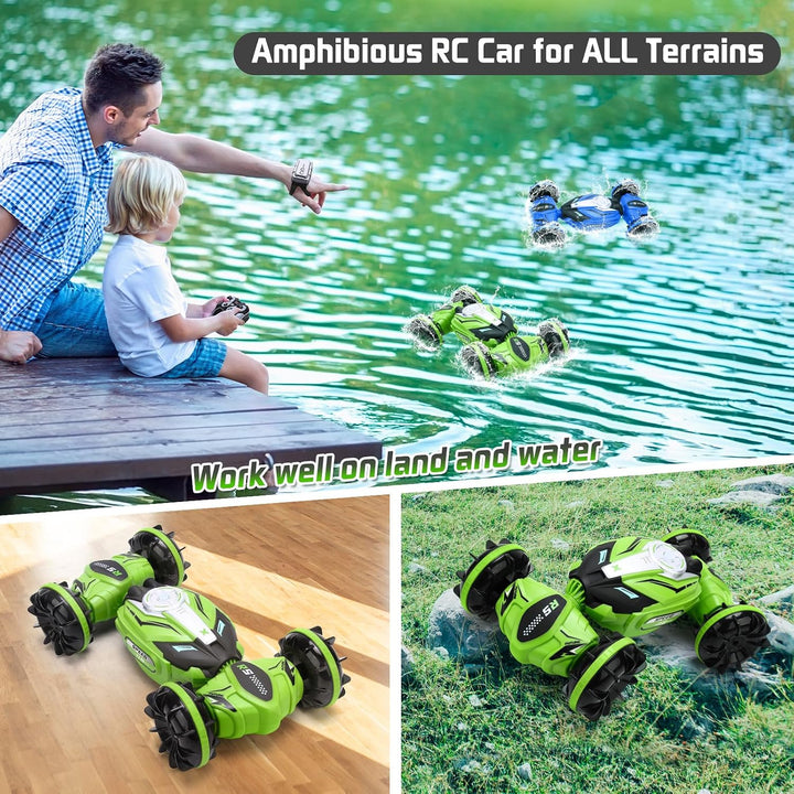 4WD RC Car – Gesture Controlled Waterproof Stunt Vehicle