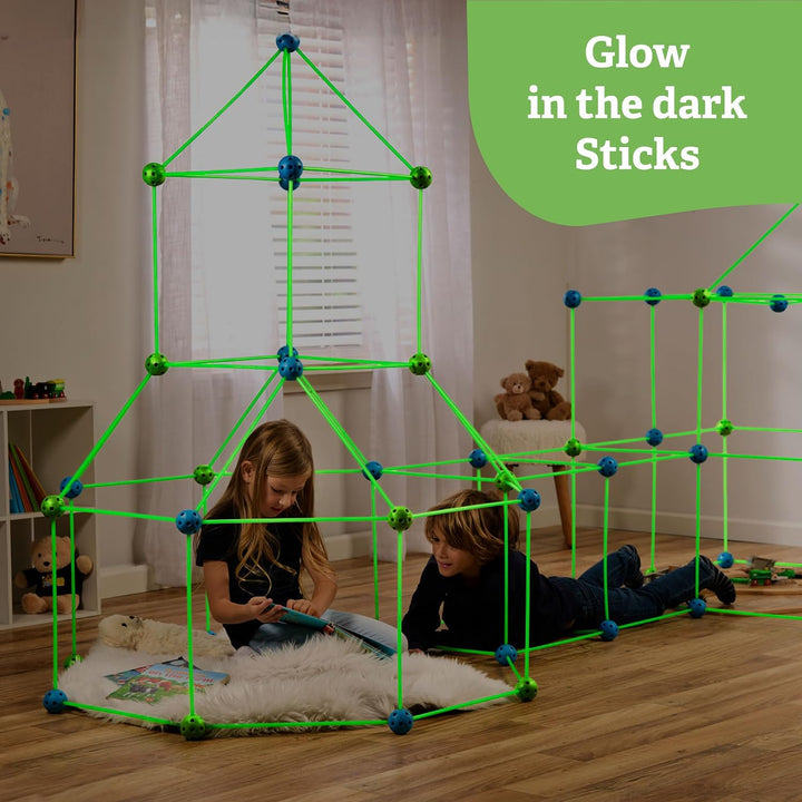 132-Piece Glow-in-the-Dark Fort Building Kit
