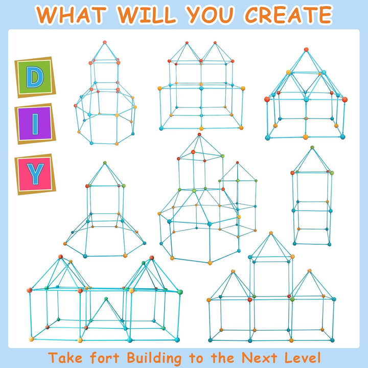 146-Piece Kids Fort Building Kit STEM
