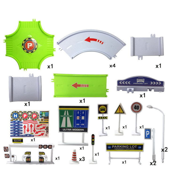 Children's Toy Fire Truck Racing Track Set