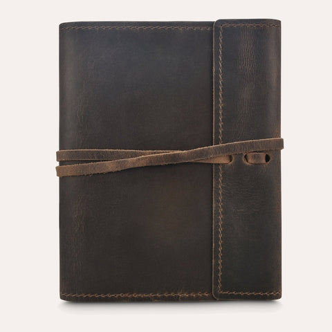 Handcrafted Leather Journal with Removable Paper Insert & Tie Closure