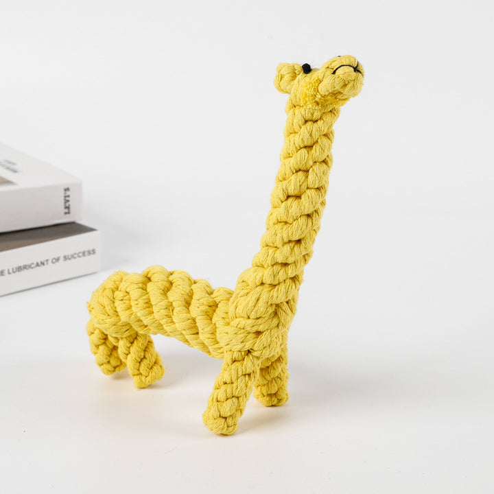 Chew Rope Animal Shape Dog Toy – Durable Cotton & Polyester Interactive Tug & Chew Toy for Dogs