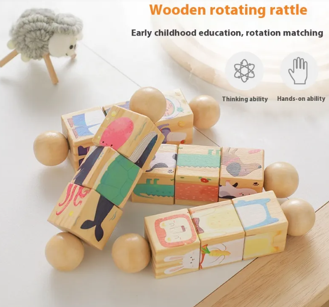 Kids Handbell Wooden Animal Puzzle