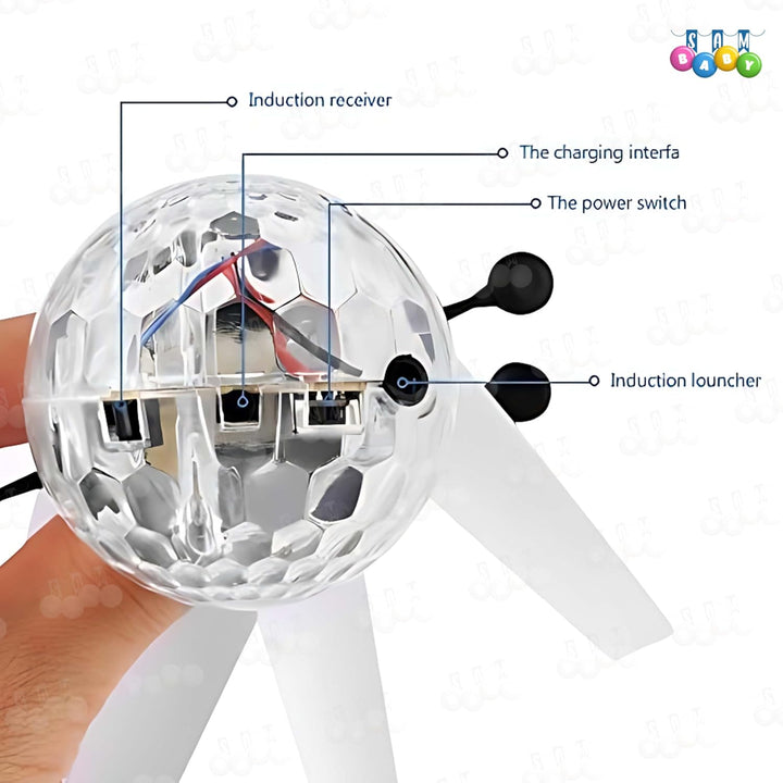 Orbiter Flying Ball RC Toy with LED Lights