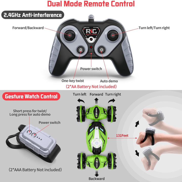 4WD RC Car – Gesture Controlled Waterproof Stunt Vehicle