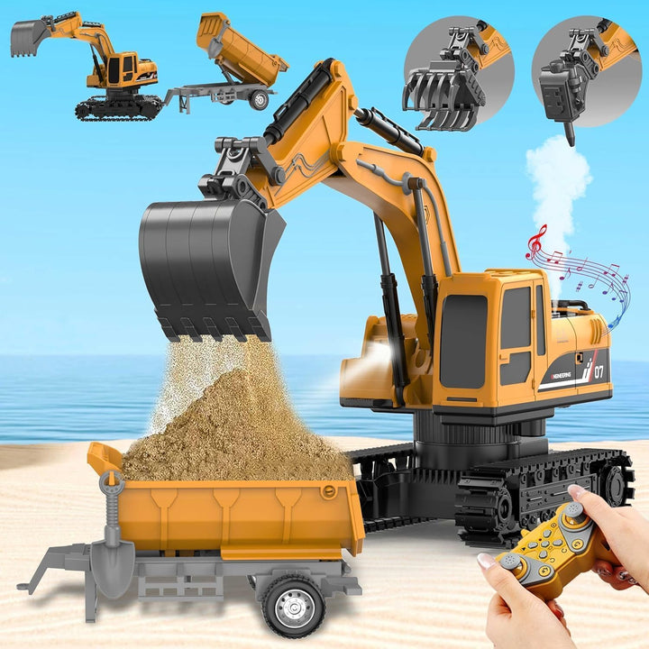Remote Control Excavator Toy for Kids Adults RC