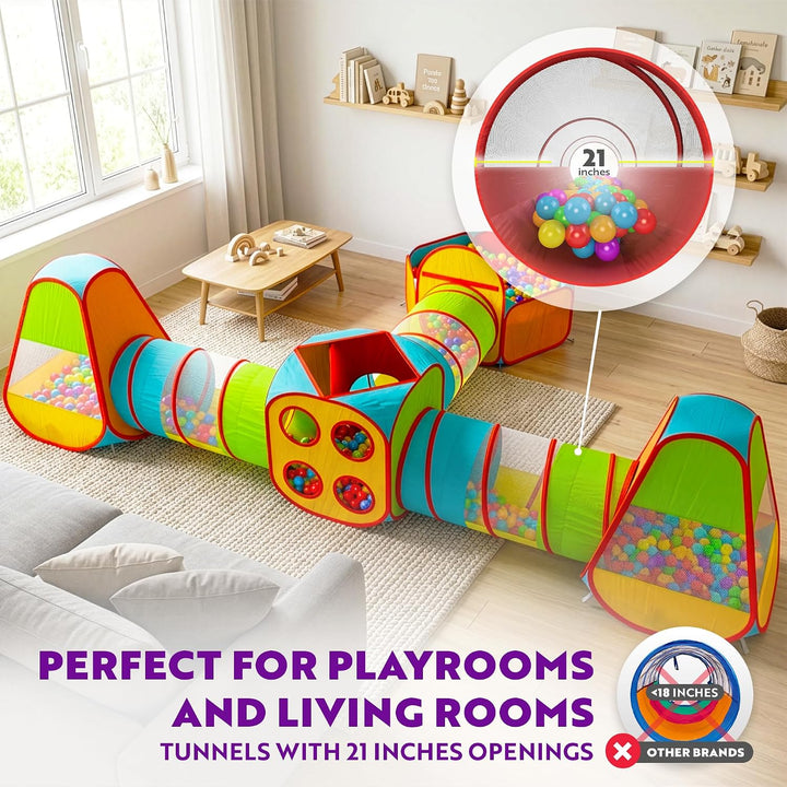 Playz 7-Piece Kids Play Tent & Ball Pit Set