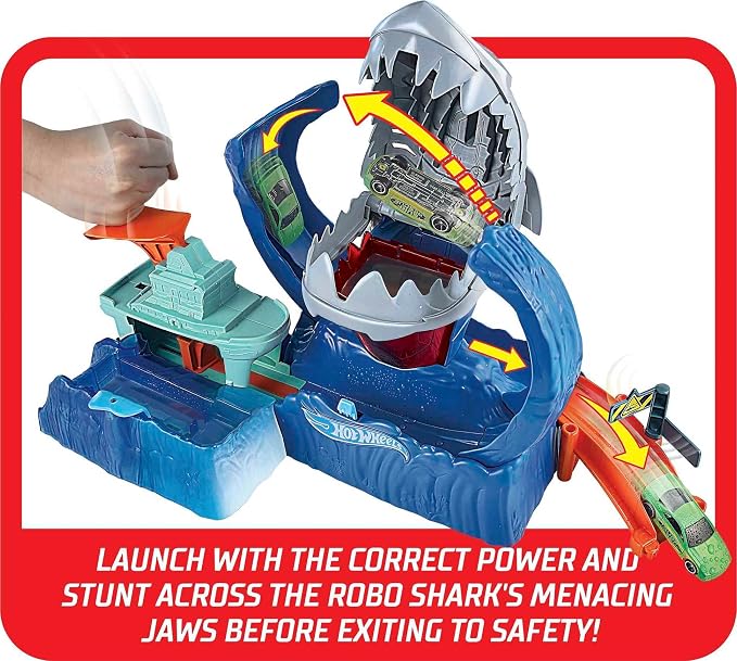 Hot Wheels Robo Shark Color-Shifting Track Set