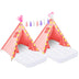 PLULON Teepee Tent for Kids Bulk Kids Sleepover Tents with Inflatable Airbed and Tent Decorations Play Tent Slumber Party Indoor Teepee Tents for Girls Boys Outdoor (2Pcs Pink)