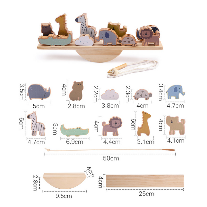 Wooden Animal Stacking Balance Toy