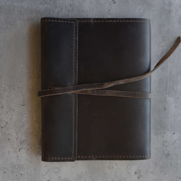 Handcrafted Leather Journal with Removable Paper Insert & Tie Closure