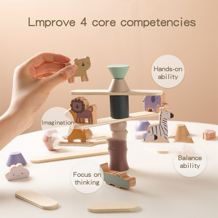 Wooden Animal Stacking Balance Toy