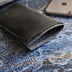 Handcrafted American Horween Leather & Wool Felt iPhone Wrap with Card & Cash Slots
