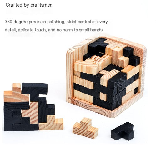 Wooden Lock Puzzle Brain Teaser Game