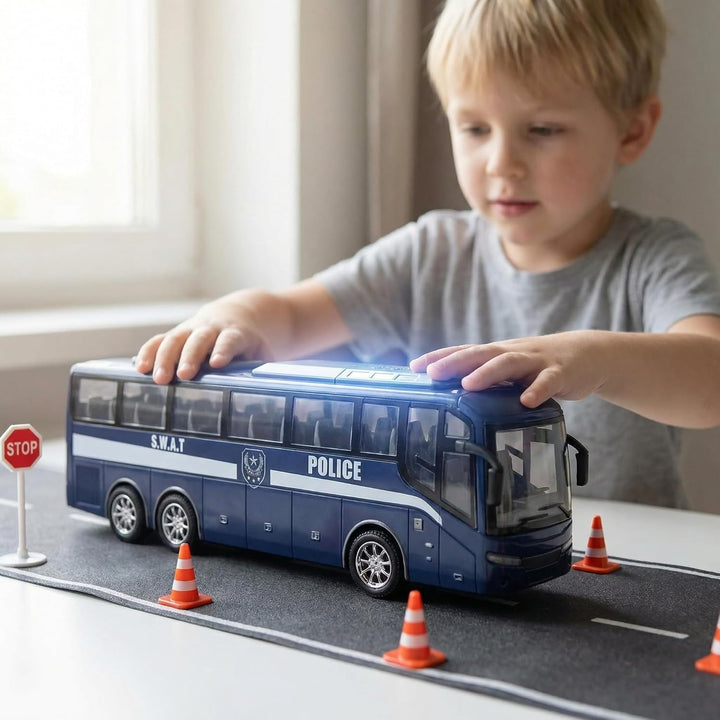 Die-Cast Police Bus Toy