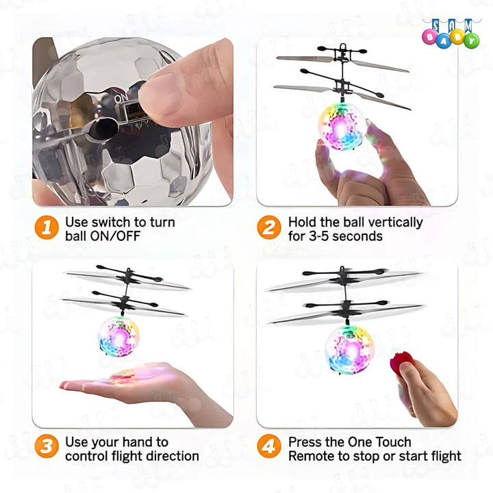 Orbiter Flying Ball RC Toy with LED Lights