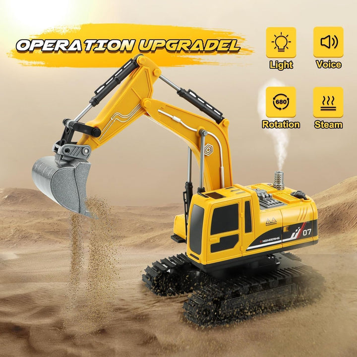 Remote Control Excavator Toy for Kids Adults RC
