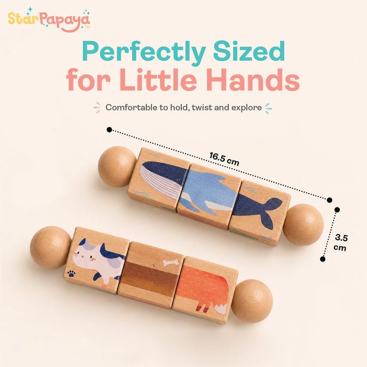 Kids Handbell Wooden Animal Puzzle