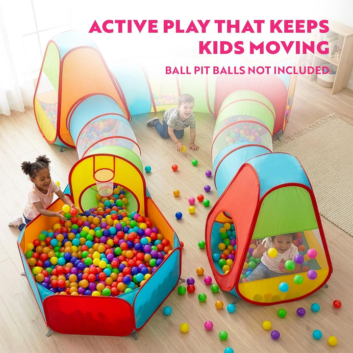 Playz 7-Piece Kids Play Tent & Ball Pit Set